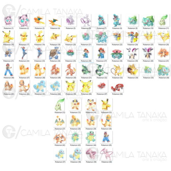 Kit Digital Png Pokemon Aquarela (pague 1 Leve 3) - Imagem 2