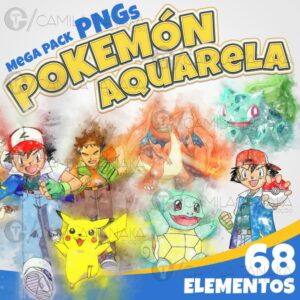 Kit Digital Png Pokemon Aquarela (pague 1 Leve 3)