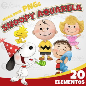 Kit Digital Png Snoopy Aquarela (pague 1 Leve 3)