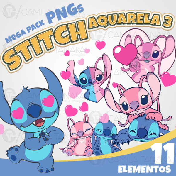Kit Digital Png Stitch Aquarela 3 (pague 1 Leve 3)