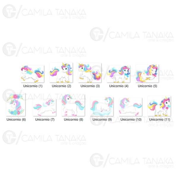Kit Digital Png Unicornio Aquarela 8 (pague 1 Leve 3) - Image 2