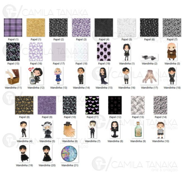 Kit Digital Png Wandinha Wednesday 3 (pague 1 Leve 3) - Image 2