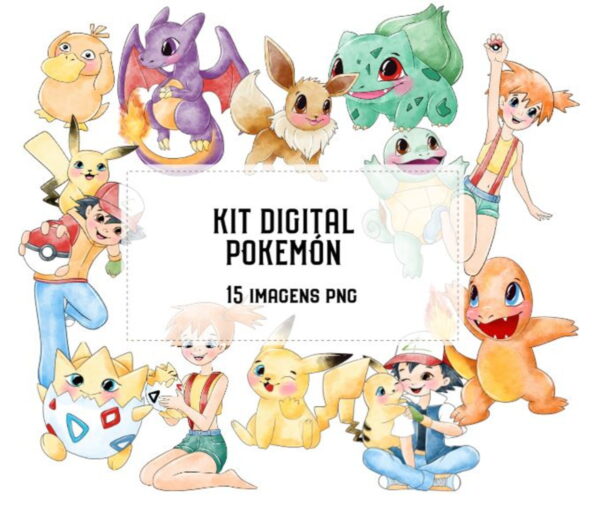 Kit Digital Pokemón Aquarela #1786#