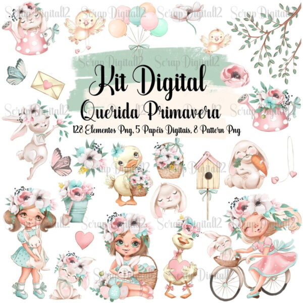 Kit Digital - Primavera Aquarela 2