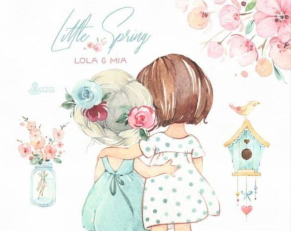 Kit Digital Primavera Aquarela - Lola e Mia-compre 1 Leve 5 - Image 2