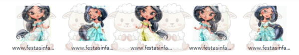Kit Digital Princesa Jasmine Aquarela 01 Png - Image 2