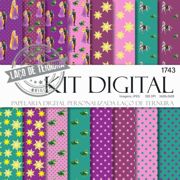 Kit Digital Princesa Rapunzel