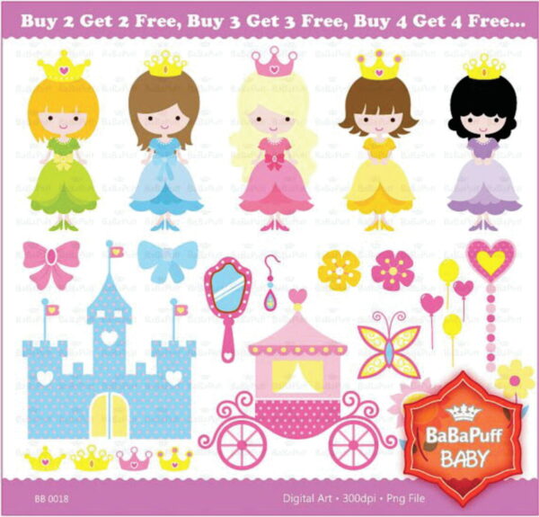Kit digital Princesas 04