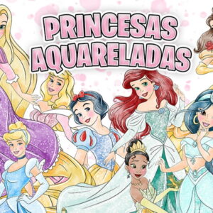 Kit Digital Princesas Aquarela 1517