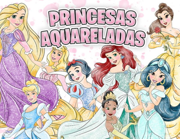 Kit Digital Princesas Aquarela 1517