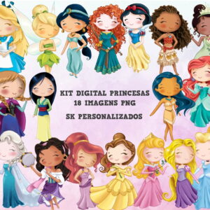 Kit Digital Princesas Aquarela #266#