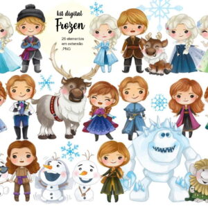 Kit Digital - Frozen Aquarela