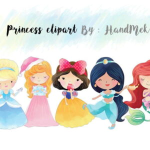 Kit digital princesas aquarelado 07