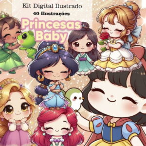 Kit Digital Princesas Baby-elementos em Png 2903