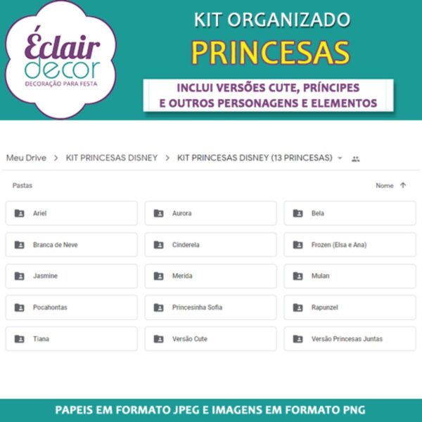 Kit Digital PRINCESAS DISNEY - Imagem 2