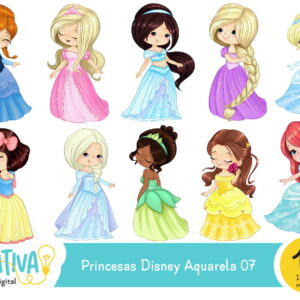 Kit Digital - Princesas Disney Aquarela 07