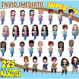 Kit Digital Professoras Mascotes
