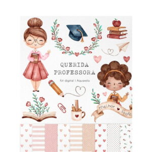 Kit Digital Querida Professora Aquarela