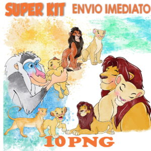 Kit Digital Rei Leão Aquarela
