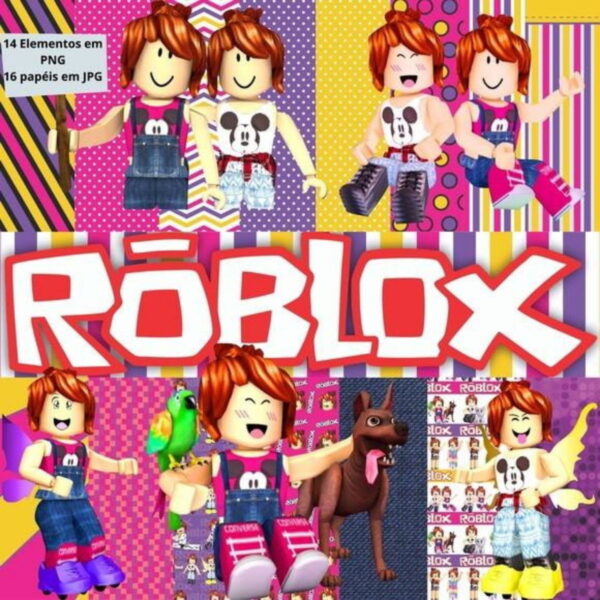 kit Digital Roblox Menina PNG- Scrapbook