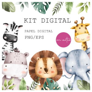 Kit Digital Safari Aquarela 3