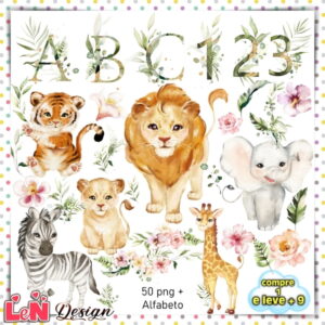 Kit Digital Safari Aquarela #9
