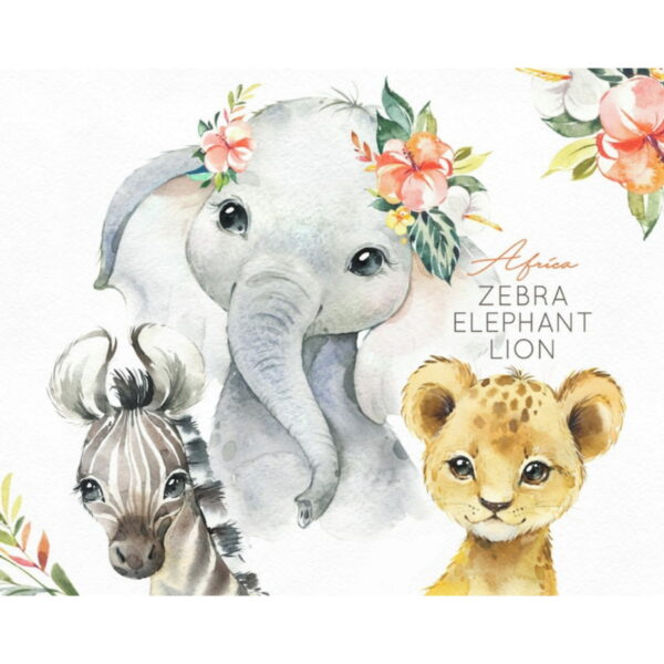 Kit Digital Safari Aquarela #0005