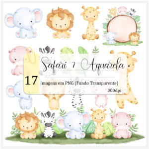 Kit Digital - Safari Aquarela