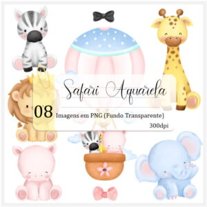 Kit Digital - Safari Aquarela