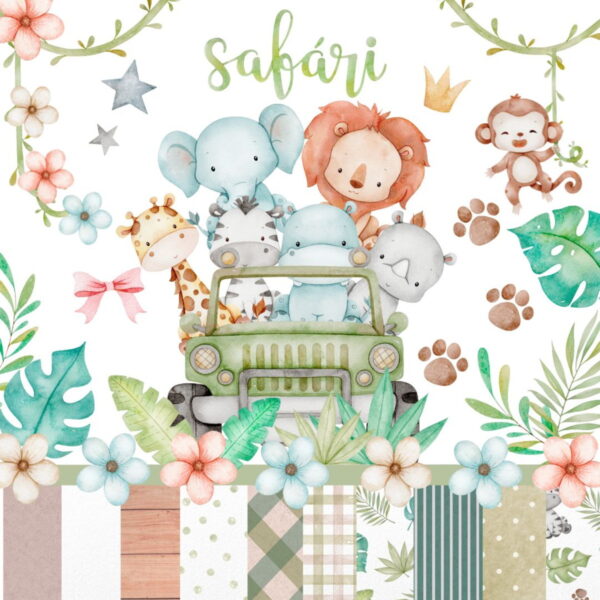 Kit Digital - Safari Aquarelado (01)
