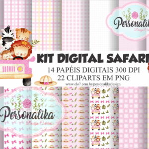 Kit Digital Safari Menina