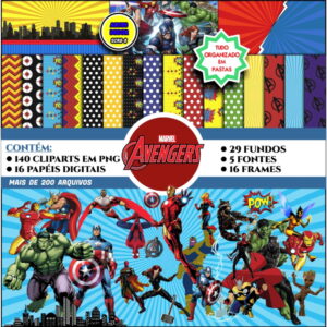 Kit Digital Scrapbook VINGADORES