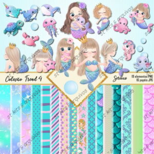 Kit Digital Sereias Cute