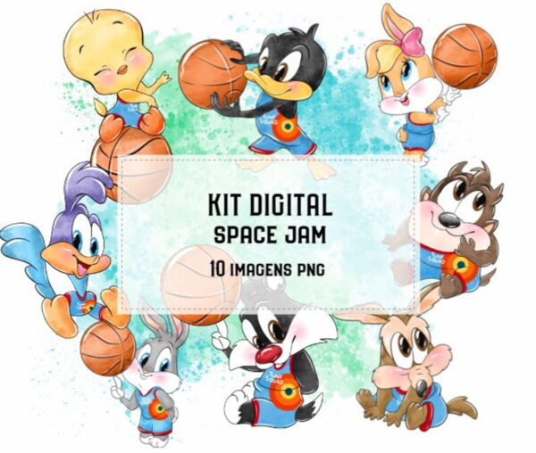 Kit Digital Space Jam Aquarela #1838#