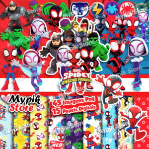 Kit Digital Spidey e Seus Amigos Espetaculares