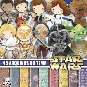 Kit Digital Star Wars Aquarela