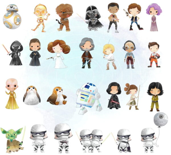 Mega Kit Digital - Star Wars Aquarela (cod. 0095) - Image 3