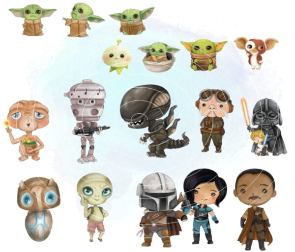 Mega Kit Digital - Star Wars Aquarela (cod. 0095) - Image 2