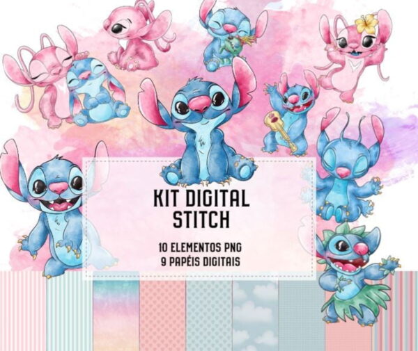Kit Digital Stitch Aquarela #1967#