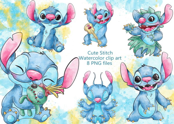 Kit Digital - Stitch Aquarela 2