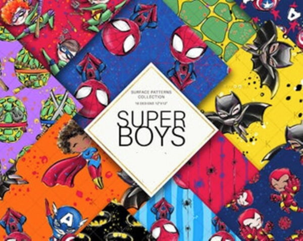 Kit Digital Super Boys Aquarela - Imagem 2