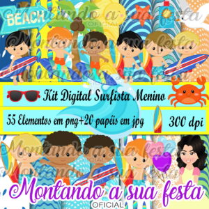Kit Digital Surfista Menino