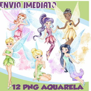Kit Digital Tinker Bell Aquarelado