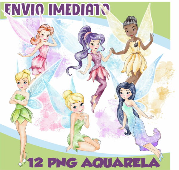 Kit Digital Tinker Bell Aquarelado