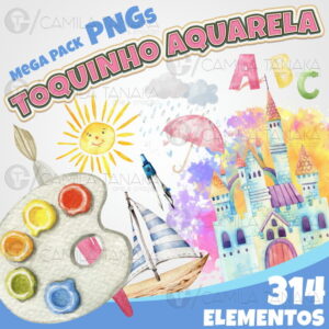 Kit Digital Toquinho Aquarela (pague 1 Leve 3)