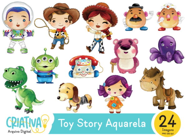 Kit Digital - Toy Story Aquarela