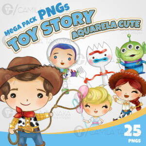 Kit Digital Toy Story Aquarela Cute (pague 1 Leve 3)
