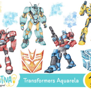 Kit Digital - Transformers Aquarela