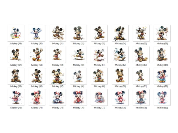 Kit Digital - Turma do Mickey Aquarela 01 - Image 3