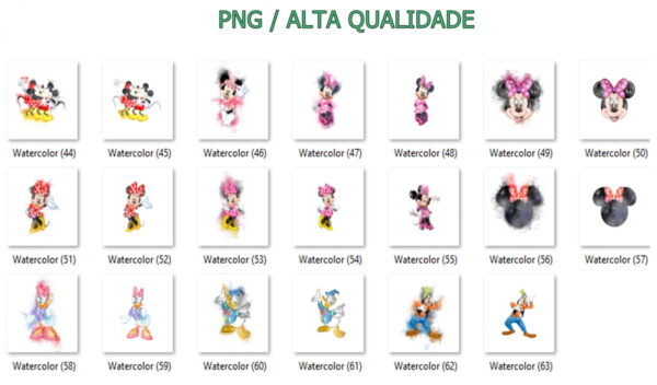 Kit Digital Turma Do Mickey Aquarela - Imagem 2